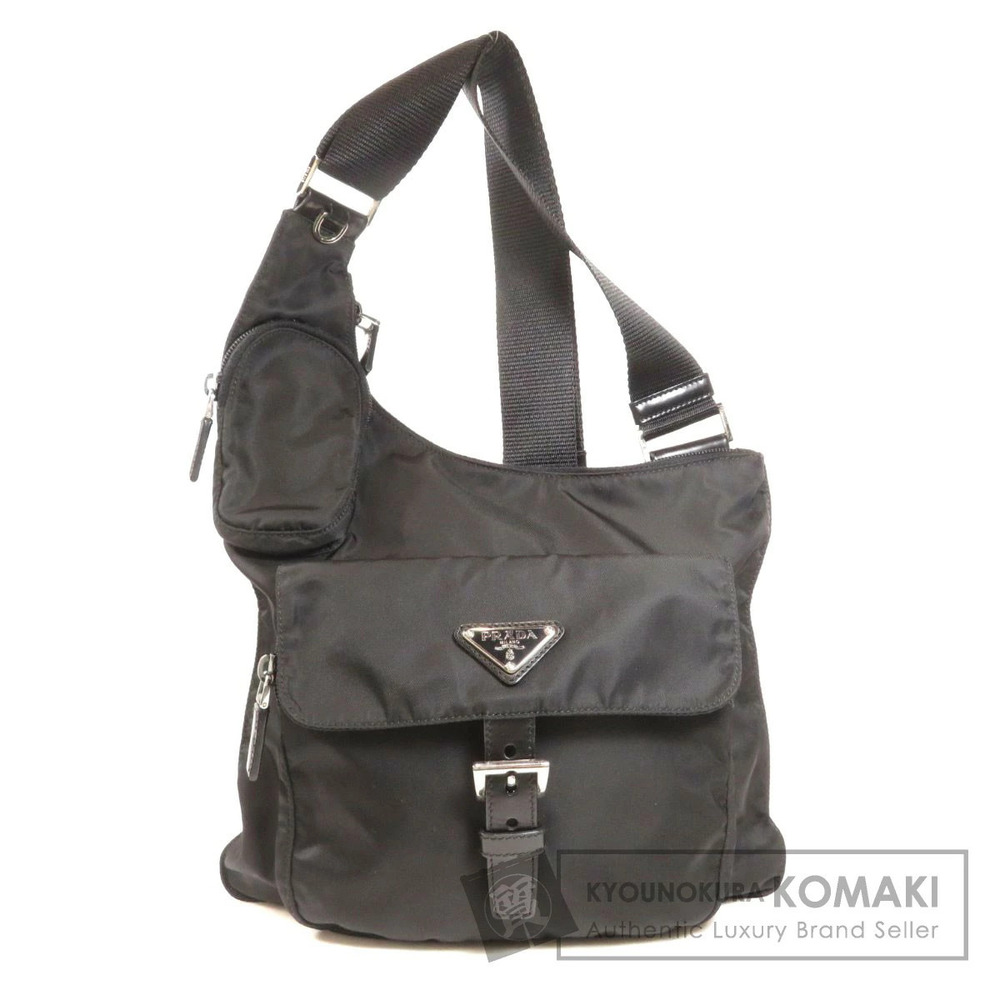 Prada Tessuto Crossbody Plate shoulder bag